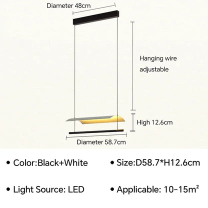Decorbites™ Lamina LED-Pendelleuchte: Minimalistisches Design für Büro, Wohnzimmer, Restaurant, Bar.