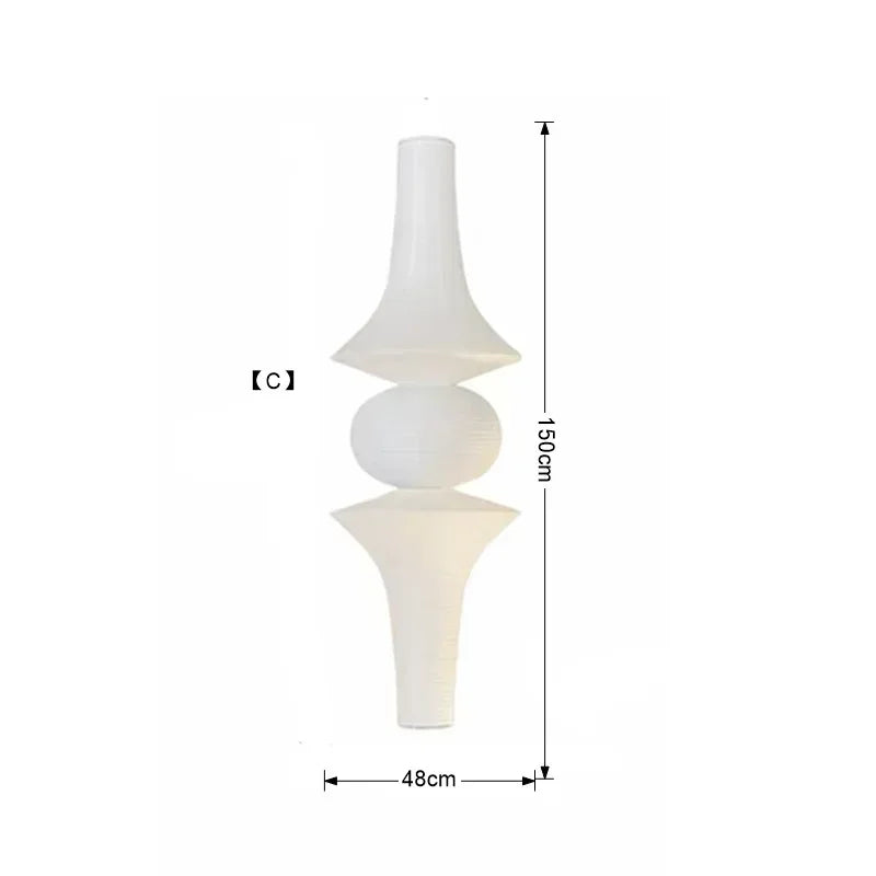 Decorbites™ Japanisches Wabi-Sabi-Pendant-Licht LED E27 Noguchi Akari Reispapier Deckenaufhänger