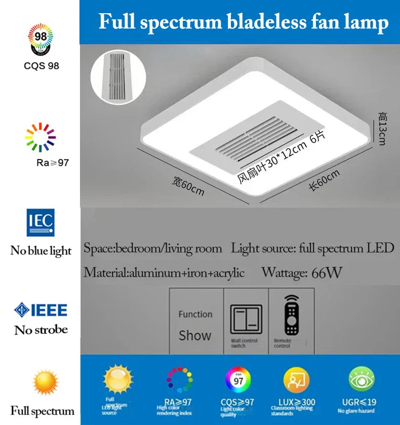 Remote Bladeless Ceiling Fan