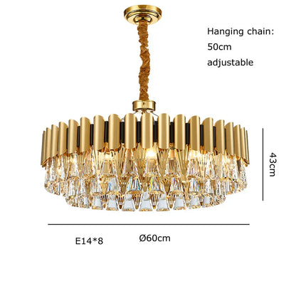 Decorbites™ Gold Kristall-Lüster LED Nordisch Klassisch Wohnzimmer Lamparas