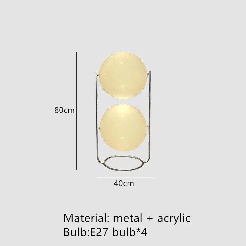 Decorbites™ LED Stehlampe Chrom Metall Wohnzimmer Bodenleuchte Weiß Acrylball