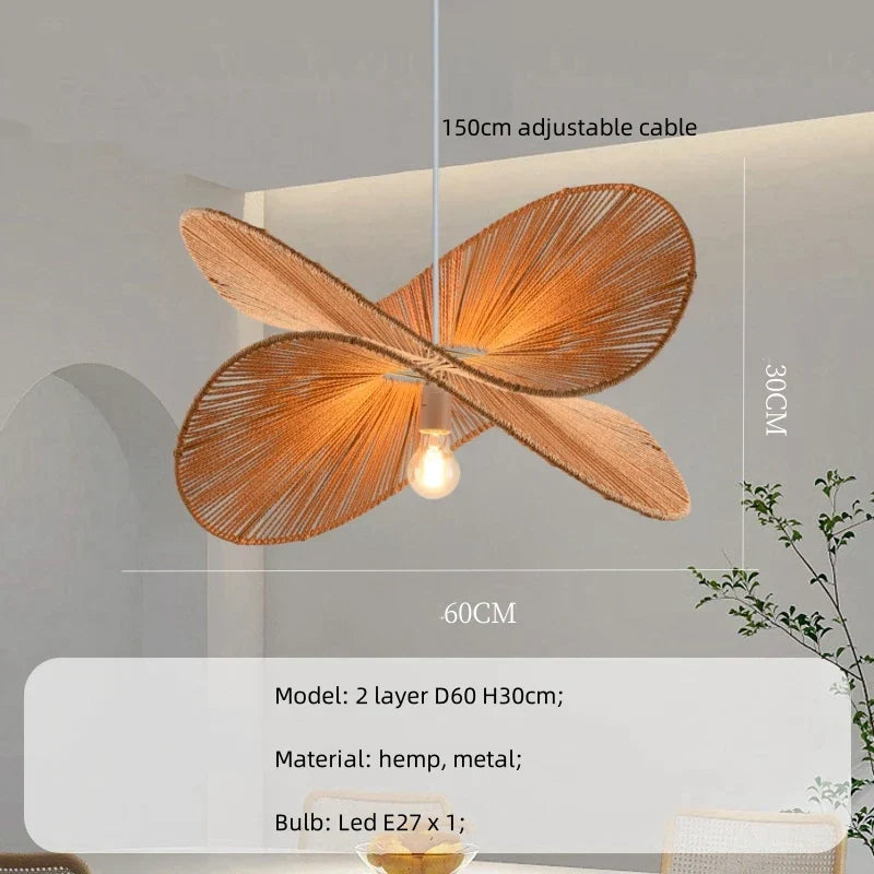Decorbites™ Hanf-Hängelampen: Wabi Sabi LED-Innenleuchten