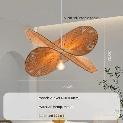 Decorbites™ Hanf-Hängelampen: Wabi Sabi LED-Innenleuchten