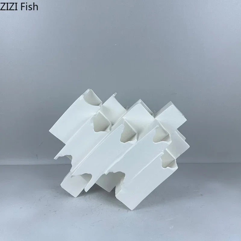 Decorbites™ Geometrische Keramik-Schreibtisch-Dekoration Minimalismus-Skulptur Raum-Dekoration