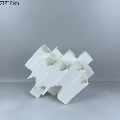 Decorbites™ Geometrische Keramik-Schreibtisch-Dekoration Minimalismus-Skulptur Raum-Dekoration