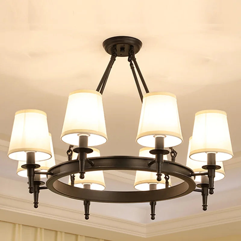 Decorbites™ Land-Stoff-Lüster: Schmiedeeisernes Schlafzimmer-Küchen-Wohnzimmer-Deckenlicht