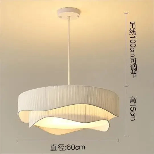 Decorbites™ Design-LED-Stoff-Pendantleuchte für Schlafzimmer, Heimdekoration, hängende Kronleuchter