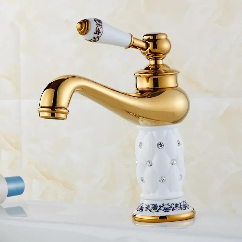 Gold Diamond Basin Faucet