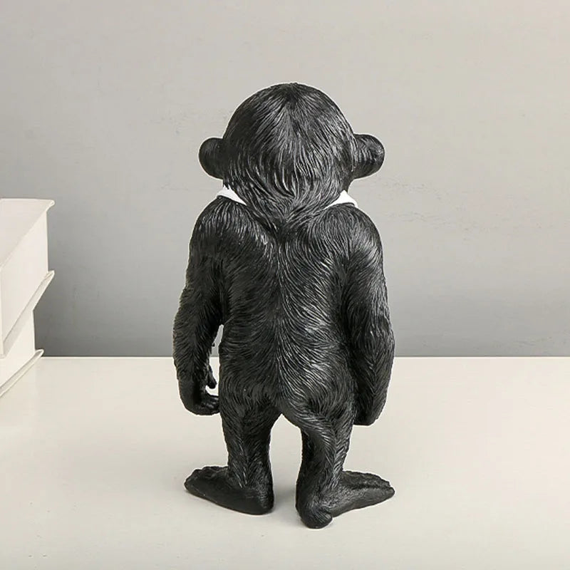 Decorbites™ Gorilla-Skulptur Harzfigur Affenstatue Wohnraumausstattung Wohnzimmer-Figur Handwerk