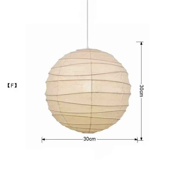 Decorbites™ Japanisches Wabi-Sabi-Pendant-Licht LED E27 Noguchi Akari Reispapier Deckenaufhänger
