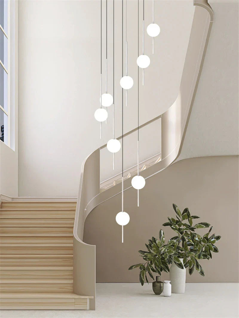 DecorBites™ Glass Ball LED Ceiling Chandelier for Home Decor and Lighting