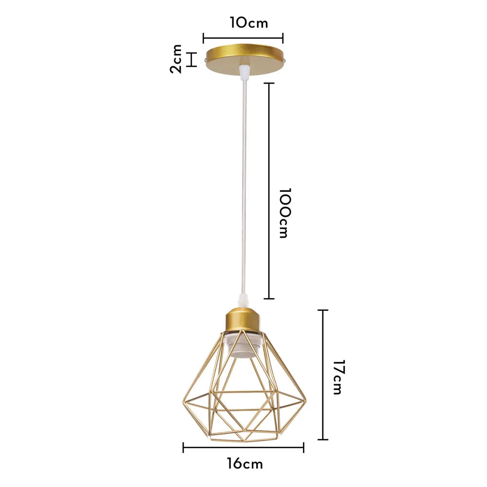 DecorBites™ Iron Frame Pendant Chandelier for Modern Indoor Lighting
