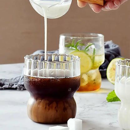 Decorbites™ Glas-Kaffeetassen-Set für Tee, Bier, Saft – Hitzebeständige transparente Becher