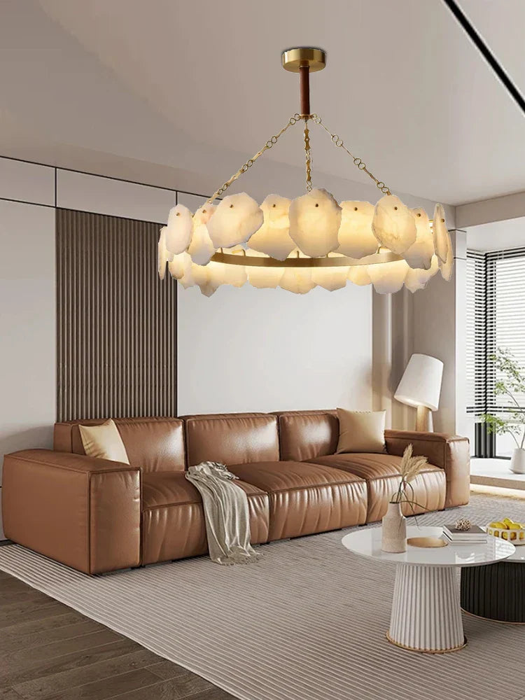Decorbites™ Messing-Marmor-Deckenleuchter: Moderne Hängelampe für Wohnzimmer und Esstisch