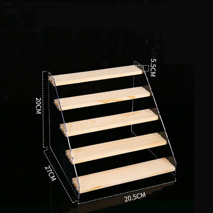 DecorBites™ Acrylic Makeup Organizer Display Stand - 5 Layer Clear Cosmetic Holder