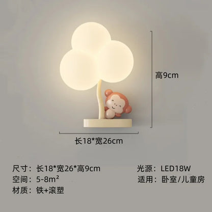 Decorbites™ Kinderzimmer LED-Tier-Wandlampen - Affe Hase Wolke Design