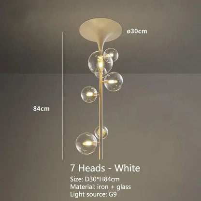 Decorbites™ LED-Blase-Leuchter aus klarem Glas-Kugeln als Hängeleuchte für Esszimmer & Bar