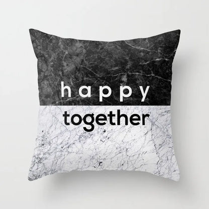 Decorbites™ Grauer Marmor Schwarzer Achat Kissenbezug für Heim-Sofadecoration und Stühle
