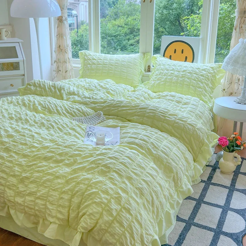 Solid Cotton Duvet Set