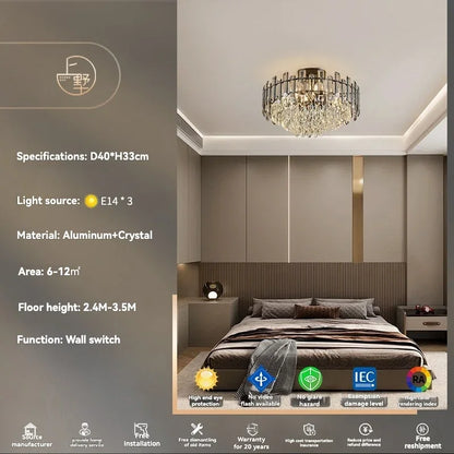 Decorbites™ Gold-Kristall-Deckenleuchter: Luxuriöser moderner LED-Hängeleuchter für die Einrichtung des Zuhauses