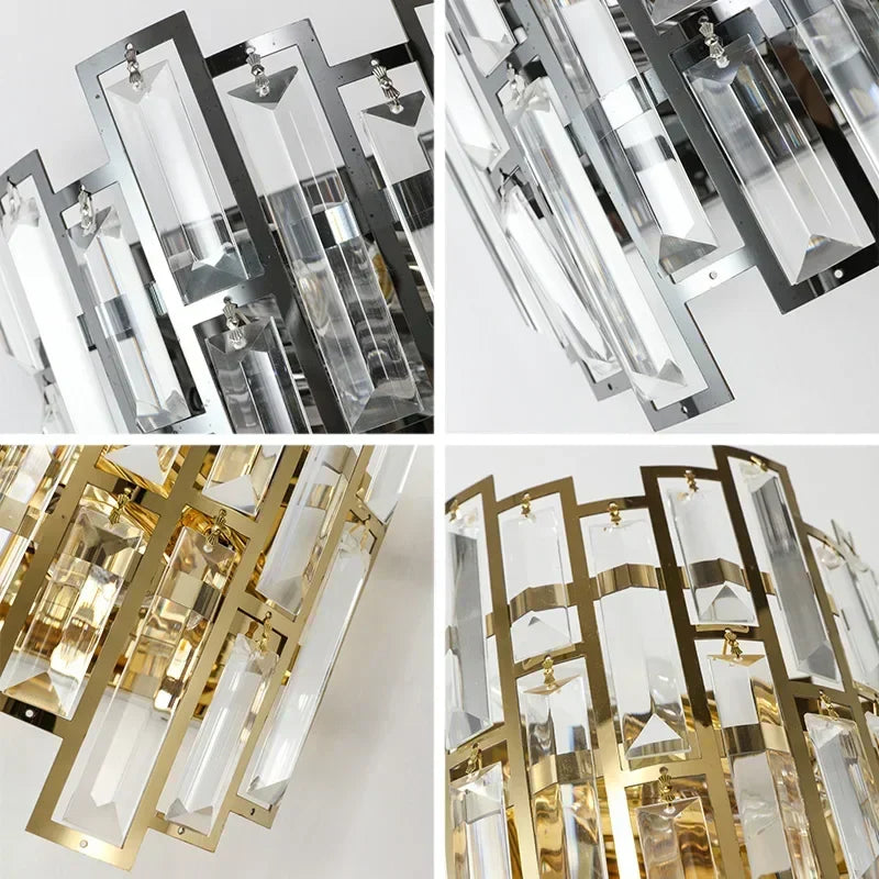 DecorBites™ Crystal LED Wall Lamp: Modern Luxury Lighting for Living Room, Bedroom, Study