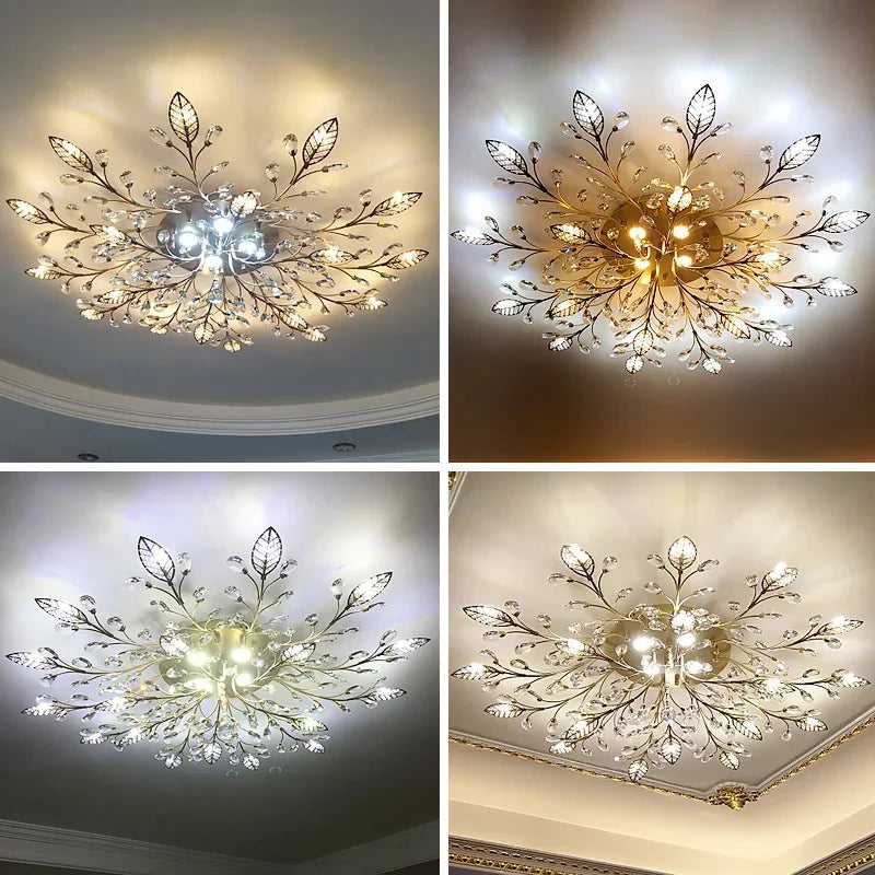Decorbites™ Kristallblatt LED Deckenleuchter: Industrielles Retro Heimdekoration Beleuchtung