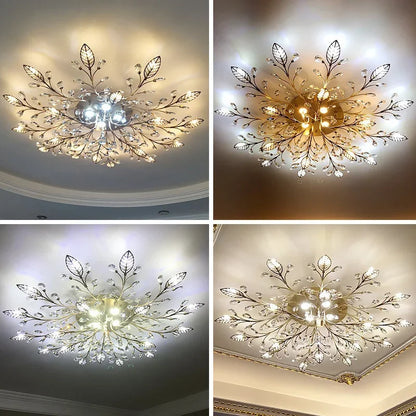 Decorbites™ Kristallblatt LED Deckenleuchter: Industrielles Retro Heimdekoration Beleuchtung