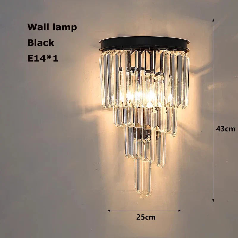 Decorbites™ Kristall-LED-Kronleuchter in Schwarz-Gold-Finish für das Esszimmer