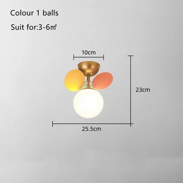 Decorbites™ Kinder-LED-Deckenleuchte: Eisenblech-Glas-Leuchter