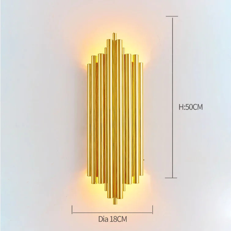 Decorbites™ Kristall-Wandleuchte: Elegante goldene LED-Wandleuchte für Schlafzimmer, Wohnzimmer & Badezimmer