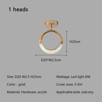 Decorbites™ Kreisring-LED-Deckenleuchte – Moderne minimalistische Luxus-Acrylic-Schlafzimmerbeleuchtung