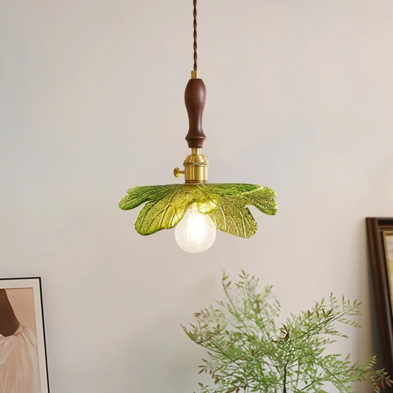 Decorbites™ Kupfer Holz Glas LED Hängeleuchte – Französisches minimalistisches Design für die Einrichtung zu Hause
