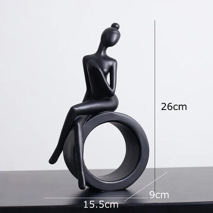 Decorbites™ Abstrakte Harz-Skulptur Moderne Schreibtisch-Dekoration Minimalistische Figuren Ornamente
