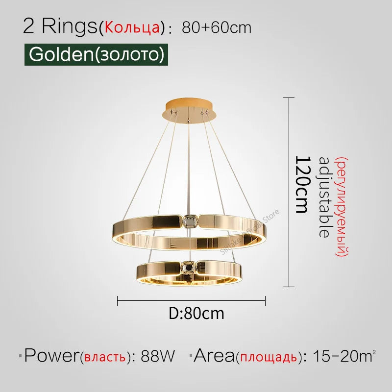 Decorbites™ Diamantring-Lüster | Nordischer Kristall-Schlaf- und Wohnzimmer-Luxusleuchte