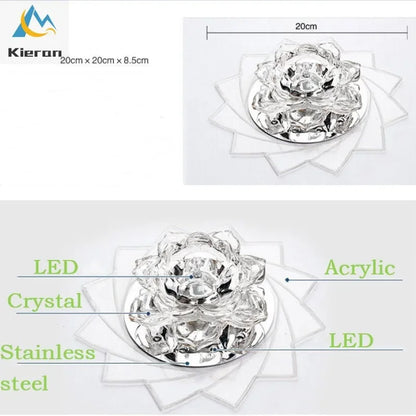 DecorBites™ Lotus Crystal LED Ceiling Lamp, Nordic Brights, Modern Style