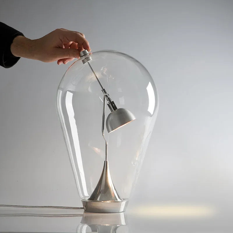 Decorbites™ Glas-Schreibtischlampe: Italienische Vintage dimmbare Dreh-Tischleuchte