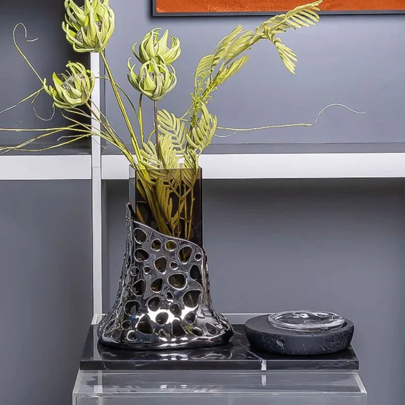 Decorbites™ Geometrische Acrylglas-Vase Tropfen Blütenarrangement Terrarien-Topf