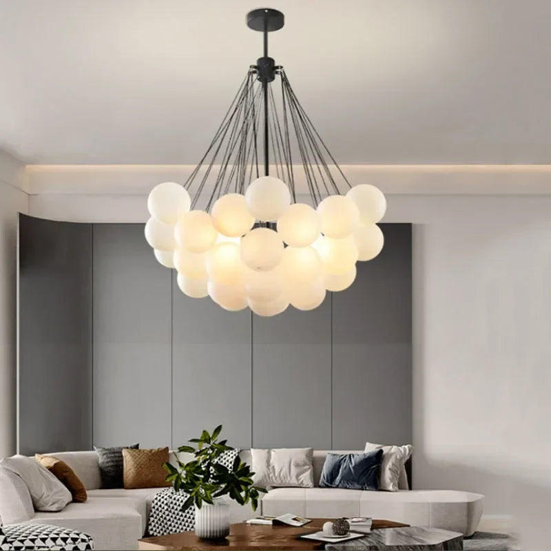 Decorbites™ Glasleuchter: Nordischer 19/37 Kugel-LED-Licht, Schwarzgold-Hängeleuchte für die Hausdekoration