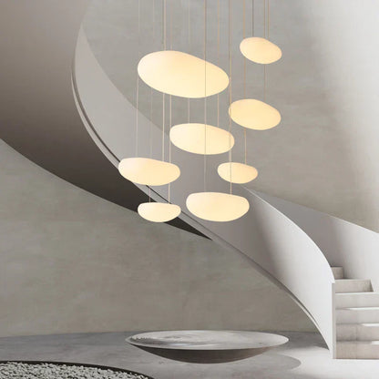 Decorbites™ LED-Kieselanhängerleuchte: Stilvolle weiße Kronleuchter für die Dekoration von Wohnzimmer, Schlafzimmer und Restaurant.
