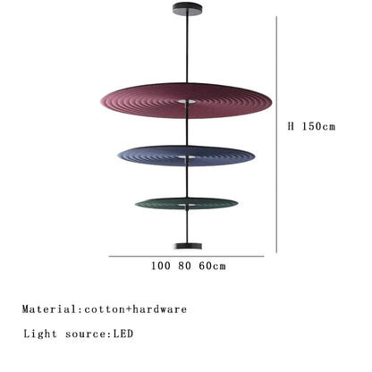 Decorbites™ Baumwollrunde LED-Hängeleuchten Grün Rot Kunstdekoration Büros Schlafzimmer