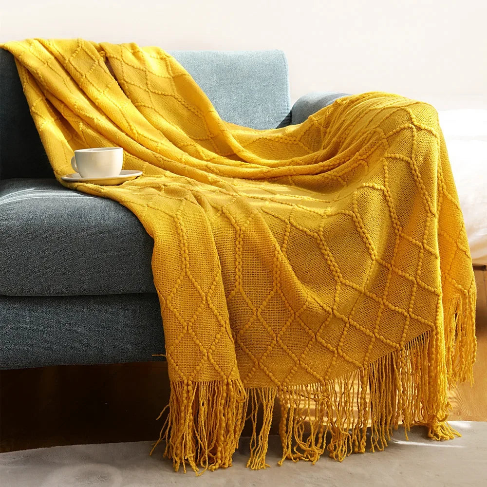 Decorbites™ Gemütliche Strick-Sofadecke - Winterliches Komfort für Zuhause und Home-Office-Nickerchen