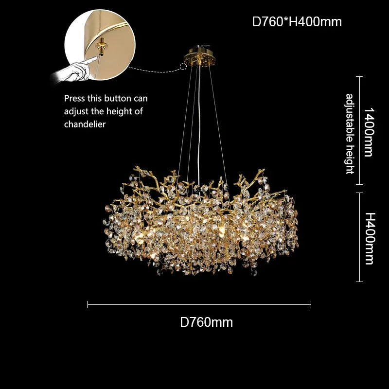 Decorbites™ Große Kristall-Leuchter für Esszimmer - Nordischer LED-Insel-Hängeleuchte
