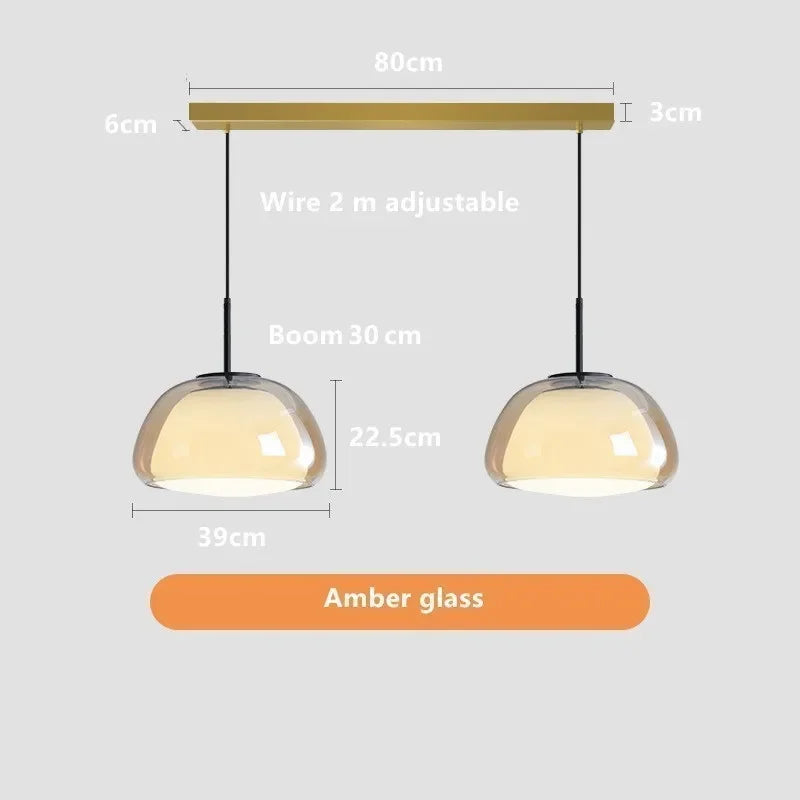 Decorbites™ Glas-Gelee-Hängeleuchte: Minimalistisches Luxusdesign für Wohnzimmer und Schlafzimmer im Eigenheim