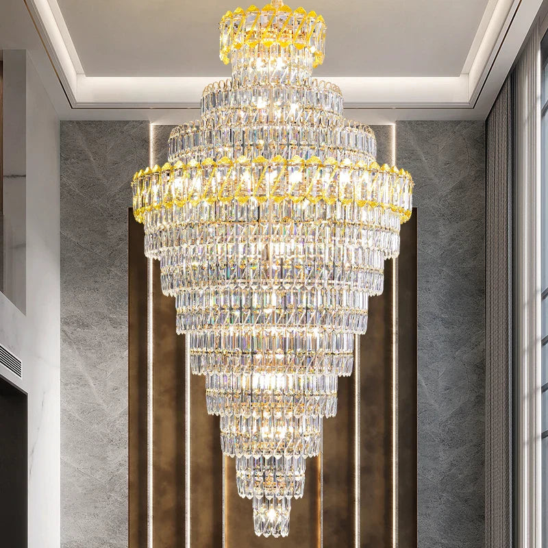 Decorbites™ Kristall-Leuchter: Penthouse-Lichtluxus für Villa-Wohnzimmer, rotierende Treppenhaus-Atmosphäre