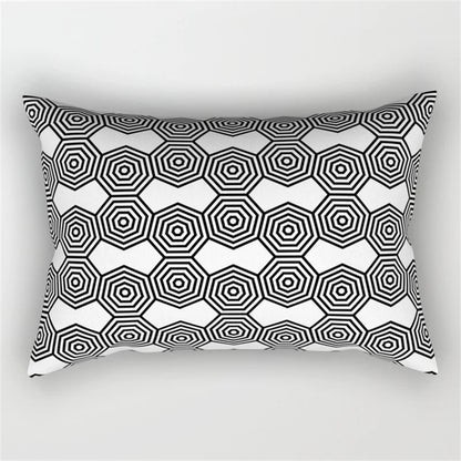 Decorbites™ Geometrisches Wellenlinien-Taljen-Kissenbezug-Set