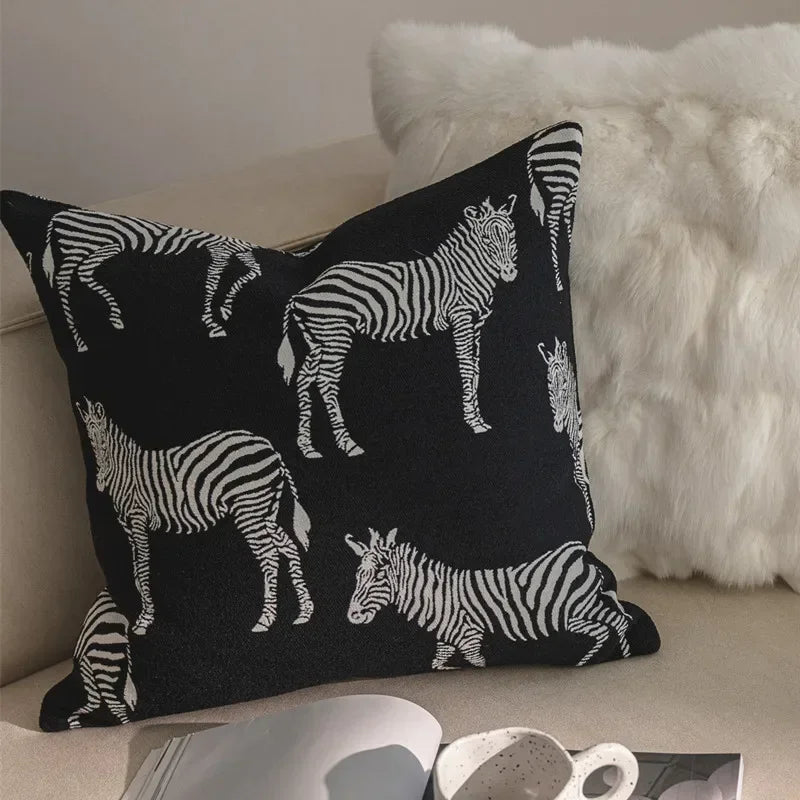 DecorBites™ Geometric Jacquard Pillow Cover Set – Elegant Home Decor Essential