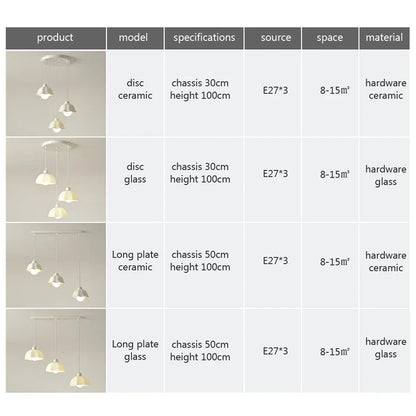 Decorbites™ Elegante LED-Hängelampe in Creme für das Esszimmer
