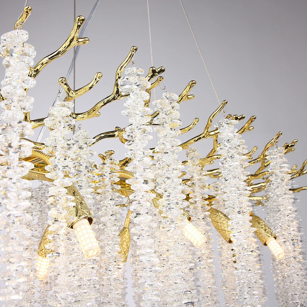 Decorbites™ Kristall-Metall-Kronleuchter: Elegante Luxus-Hängeleuchte für die Dekoration von Zuhause und Hotel