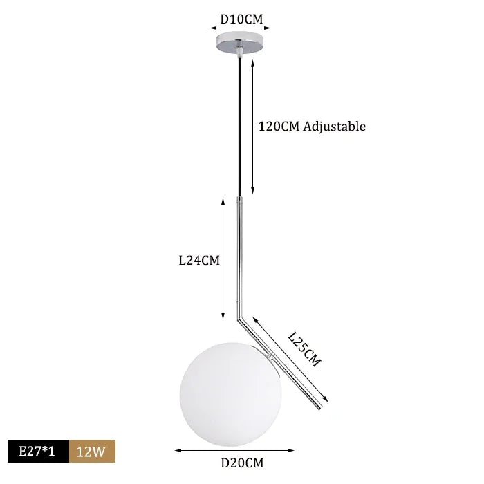 Decorbites™ Glas-Kugelleuchter LED Küchen Wohnzimmer Hängelampe