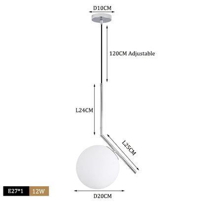 Decorbites™ Glas-Kugelleuchter LED Küchen Wohnzimmer Hängelampe